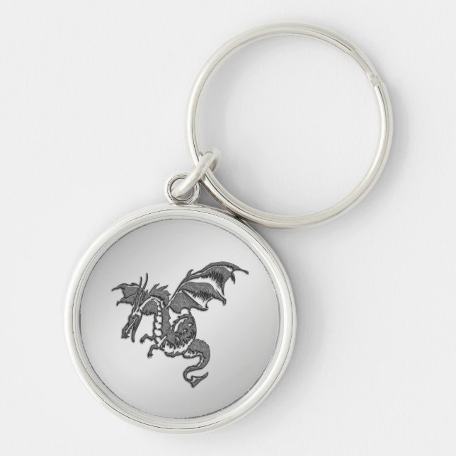 Silver Dragon Keychain (Front)
