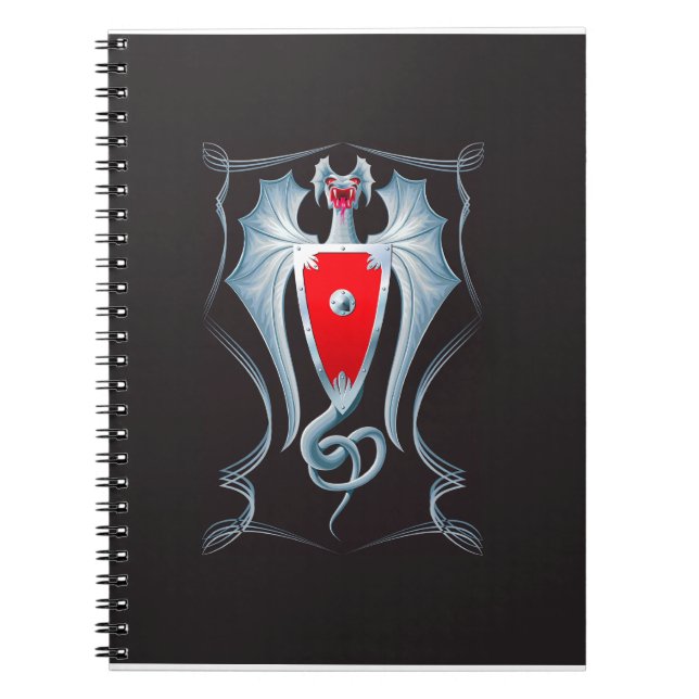 Silver Dragon Shield Guardian Notebook (Front)