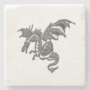 Silver Dragon Stone Coaster