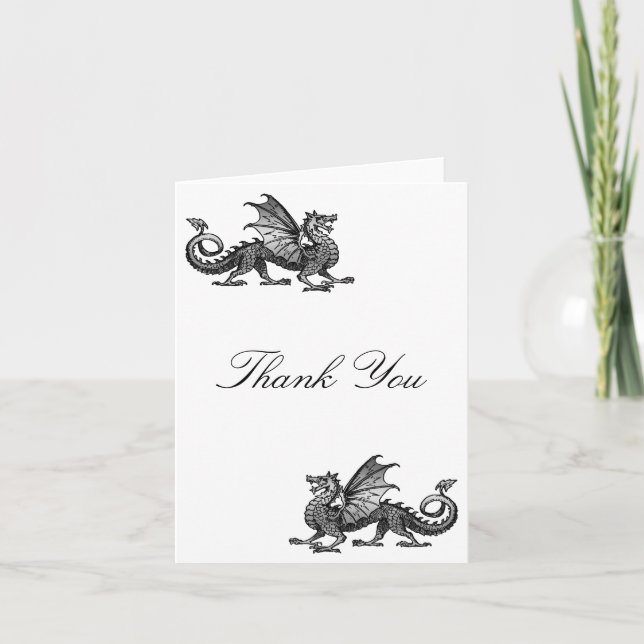 Silver Dragon Thank You Card (Front)