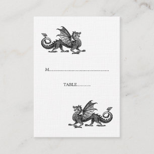 Silver Dragon Wedding Place Card