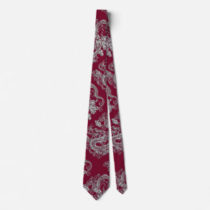 Silver Dragons Leather Texture Tie