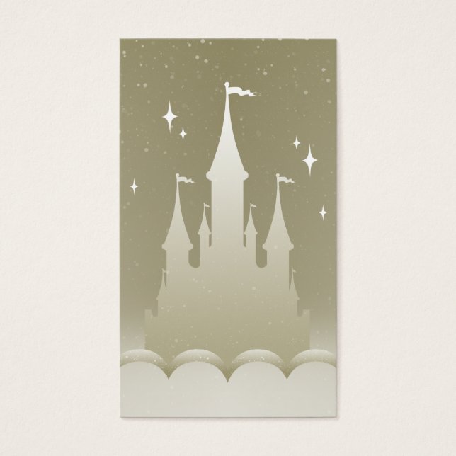 Silver Dreamy Castle In The Clouds Starry Sky (Front)