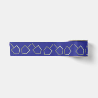 Silver Dreidel Satin Ribbon