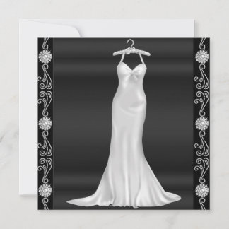 Silver  Dress Birthday Party Invitation