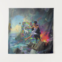 Silver Dress Priestess Occult Dark Witchy AI Art