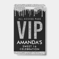 Silver Drip Customizable VIP All Access Badge