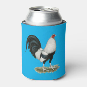 Silver Duckwing Gamecock Can Cooler