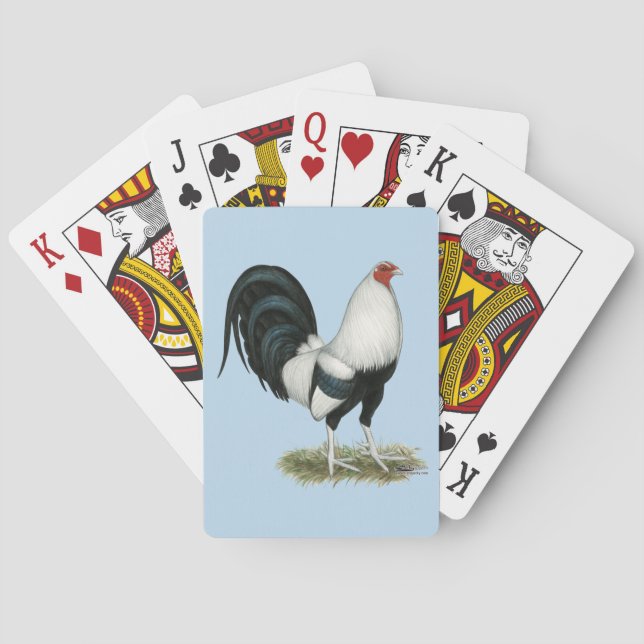 Silver Duckwing Gamecock Playing Cards (Back)