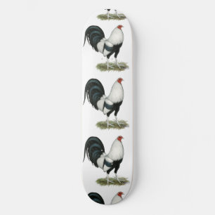 Silver Duckwing Gamecock Skateboard