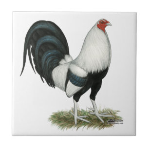 Silver Duckwing Gamecock Tile