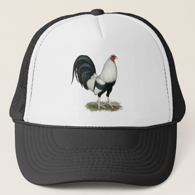Silver Duckwing Gamecock Trucker Hat (Front)