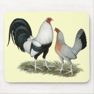Silver Duckwing Gamefowl Mouse Pad