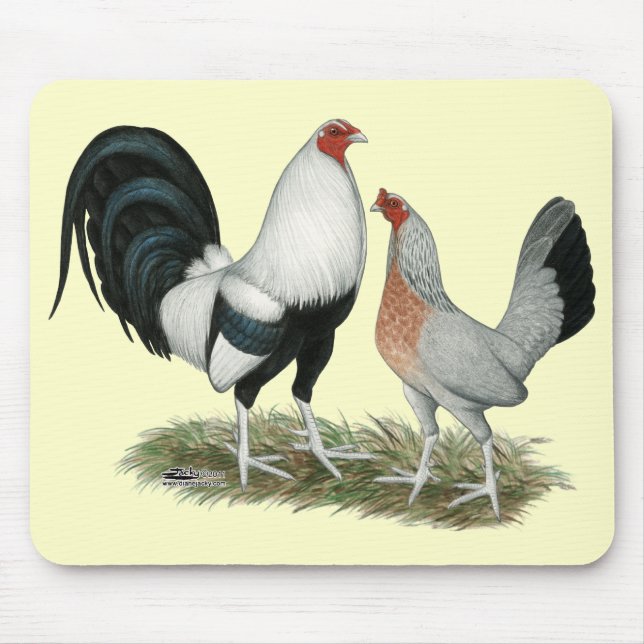 Silver Duckwing Gamefowl Mouse Pad (Front)