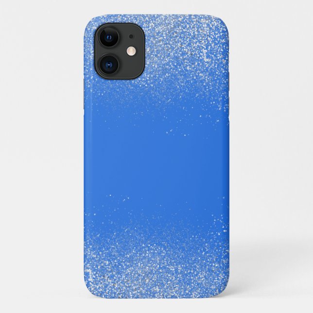 Silver Dust and Blue Phone Case (Back)
