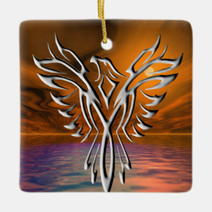 Silver Eagle Ceramic Ornament