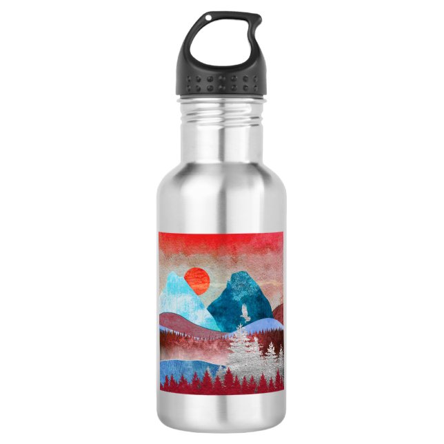 Silver Eagle Landscape 532 Ml Water Bottle (Front)