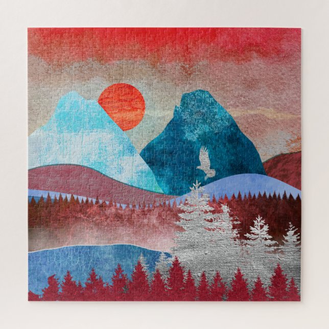 Silver Eagle Landscape Jigsaw Puzzle (Vertical)