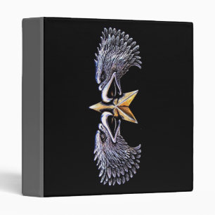 Silver Eagles with Gold Star Avery Binder