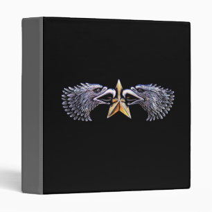 Silver Eagles with Gold Star Avery Binder
