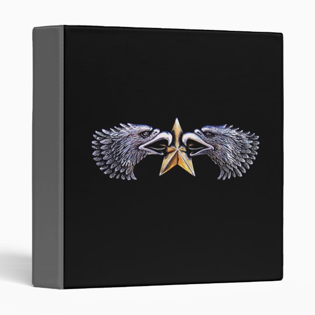 Silver Eagles with Gold Star Avery Binder (Front/Spine)
