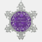 Silver Elegance First Christmas Snowflake Ornament