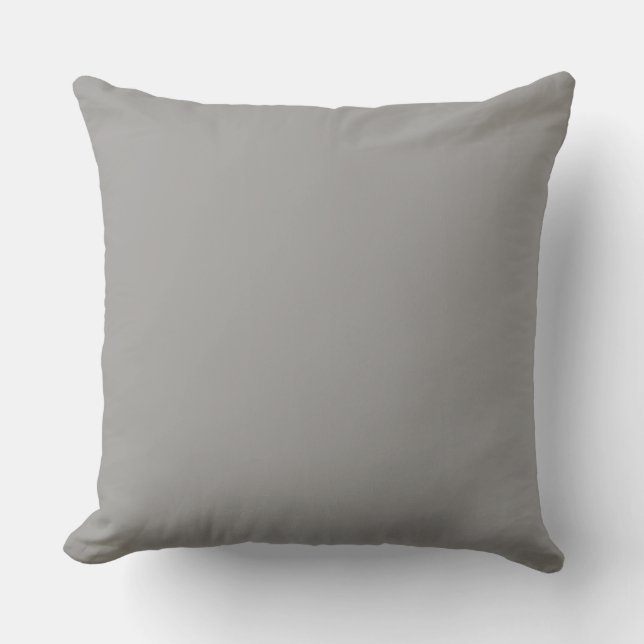 "SILVER ELEGANCE" Silver Grey Neutral Accessory Throw Pillow (Front)