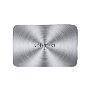 Silver elegant modern bath mat