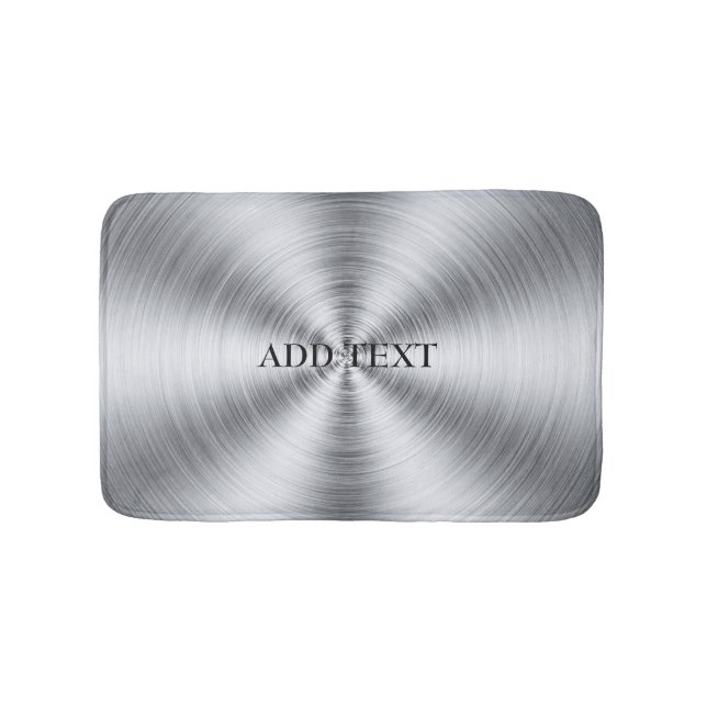 Silver elegant modern bath mat (Front)