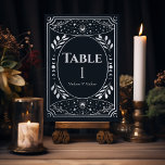 Silver Elegant Mystical Tarot Card<br><div class="desc">Elegant and modern wedding design inspired by a tarot card. Design is not real foil. Items are printed exactly as they appear on your screen when you add to the cart, so personalize and add each table number that you need to your cart individually. Matching Items in our shop for...</div>