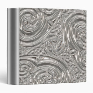 Silver elegant victorian art nouveau binder