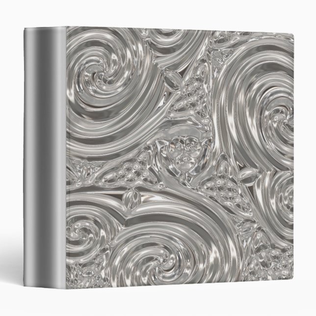 Silver elegant victorian art nouveau binder (Front/Spine)