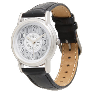 Silver elegant vintage Art Deco numerals unisex Watch