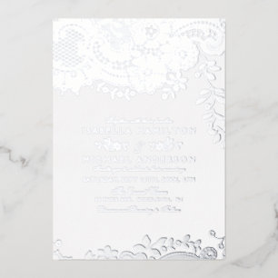 Silver elegant vintage lace wedding