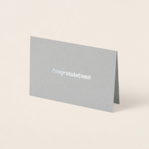 Silver Embossed Congratulations card