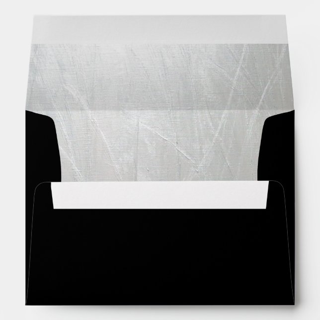 Silver Embosssed Abstract Lined Envelopes (Back (Bottom))