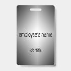 Silver Employee Name Tag Button