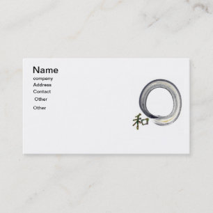 Silver Enso with Kanji - Harmony Business Card