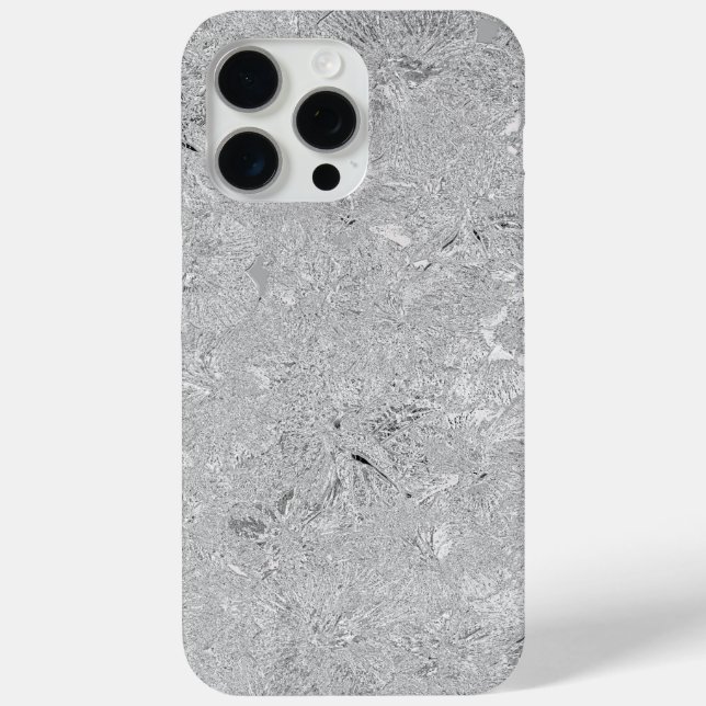 Silver Etched Hibiscus Flowers,  Case-Mate iPhone Case (Back)