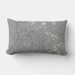 Silver Etched Orchids Design, Lumbar Pillow