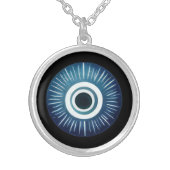 Silver Evil Eye Necklace - Symbol of Protection (Front)
