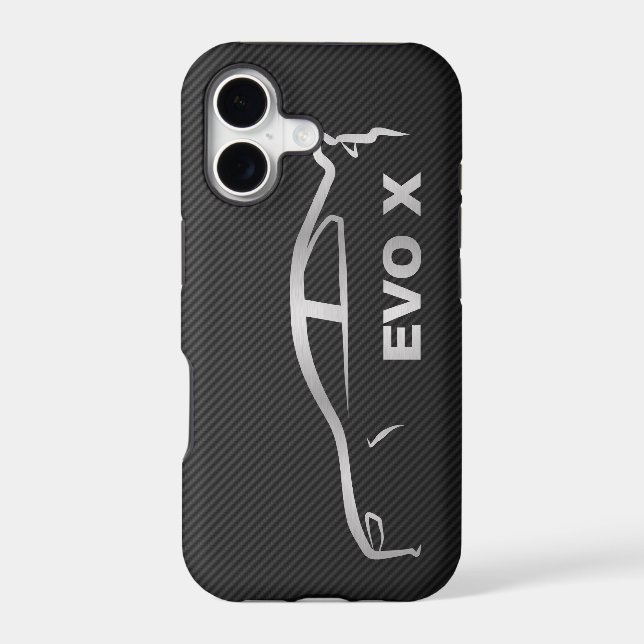 Silver Evo X Silhouette Logo (Back)
