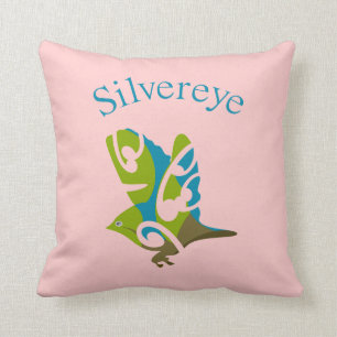 Silver eye throw pillow