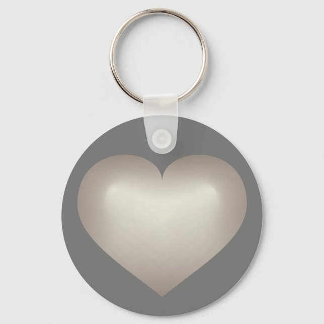Silver Fade Heart Keychain (Front)