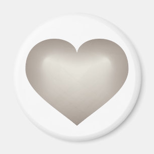 Silver Fade Heart Magnet
