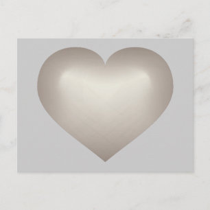 Silver fade heart postcard