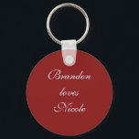 Silver Fairy Tale Love Key Chain<br><div class="desc">A sweet, fun groom loves bride key chain. Looks great as a purse charm!</div>