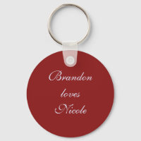 Silver Fairy Tale Love Key Chain (red)