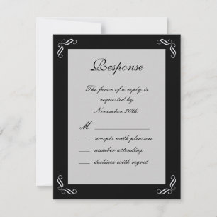Silver Fairy Tale RSVP Card