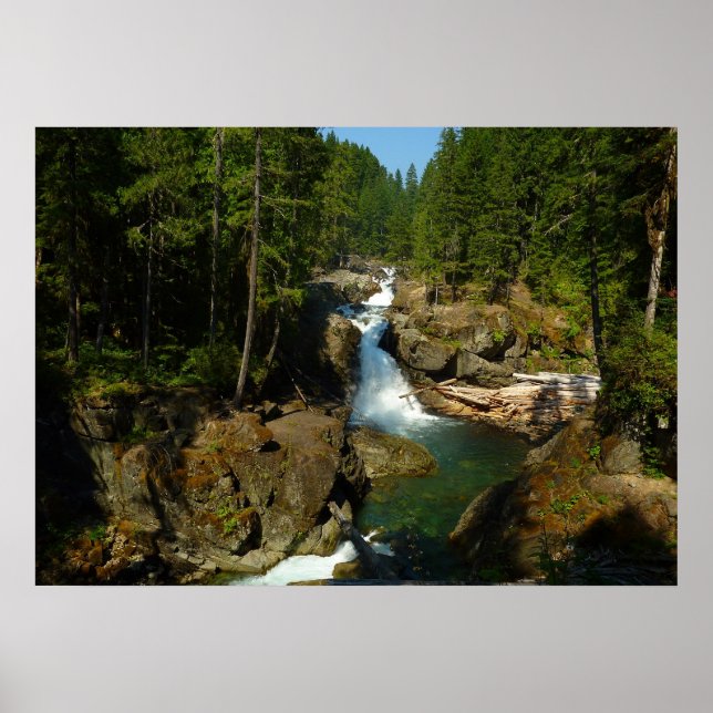 Silver Falls at Mount Rainier National Park Poster (Front)